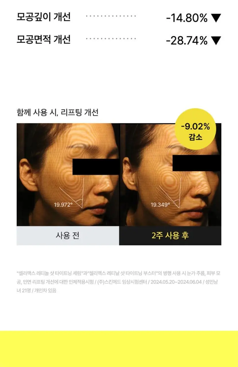 [단독기획/모공탄력] 셀리맥스 더 비타 A 레티날 샷 타이트닝 부스터 15ml 기획(+3ml) 상세페이지 47